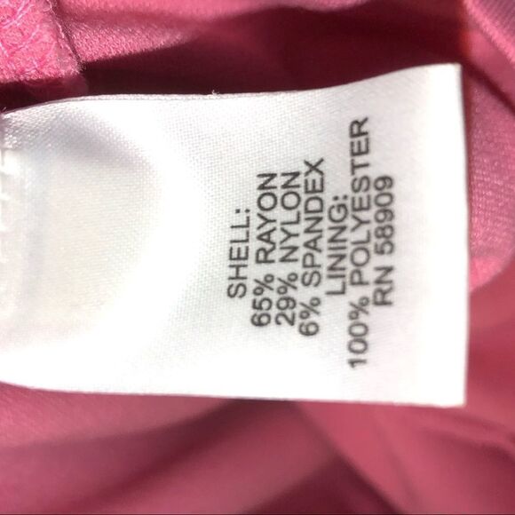 Daniel Cremieux Pink Short Sleeve Mid Length Sheath Dress Scoop Back M - Picture 9 of 10